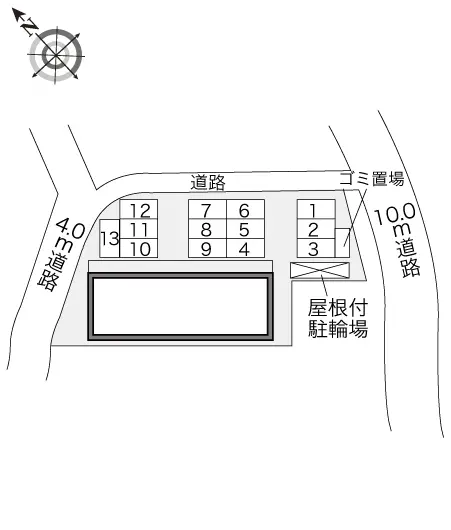 ★手数料０円★宗像市赤間１丁目　月極駐車場（LP）